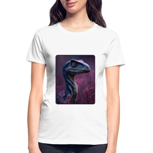 Blue Velociraptor Portrait Design - Gildan Ultra Cotton Ladies T-Shirt