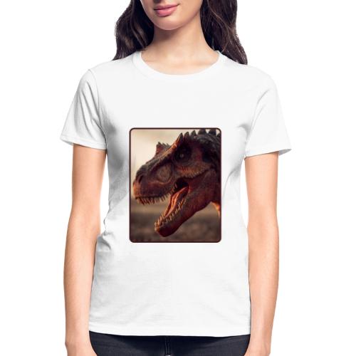 T Rex Roaring Close-Up Design - Gildan Ultra Cotton Ladies T-Shirt