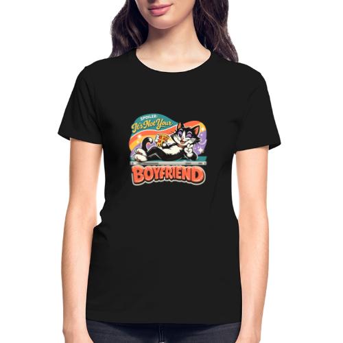 Sassy Cat Pride Pizza Retro Comic - Gildan Ultra Cotton Ladies T-Shirt