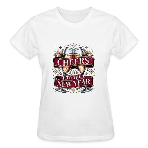 New Year's Champagne T-Shirt - Gildan Ultra Cotton Ladies T-Shirt