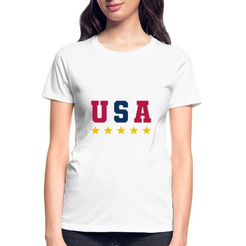 USA Varsity Stars - Gildan Ultra Cotton Ladies T-Shirt