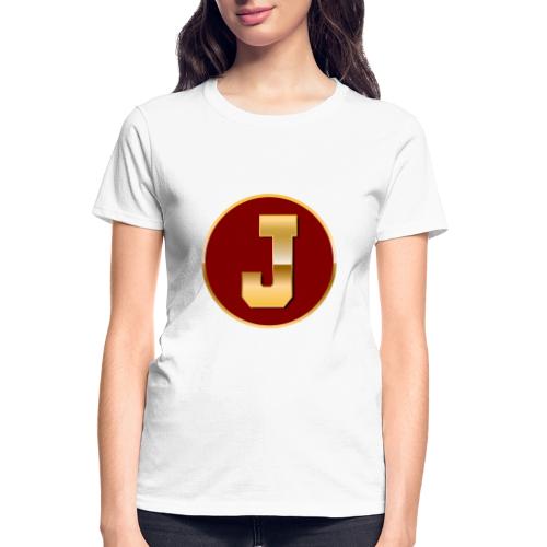 Letter J – Capital Varsity Alphabet Monogram - Gildan Ultra Cotton Ladies T-Shirt