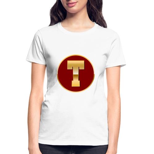Letter T – Capital Varsity Alphabet Monogram - Gildan Ultra Cotton Ladies T-Shirt