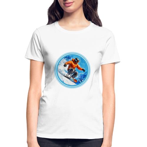 Snowboarding Motion - Gildan Ultra Cotton Ladies T-Shirt