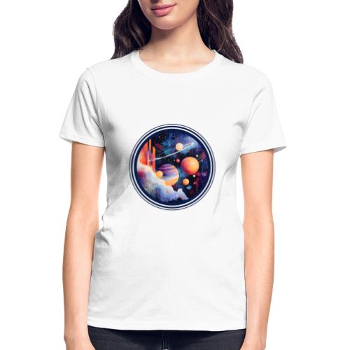 Floating Planetscape - Gildan Ultra Cotton Ladies T-Shirt