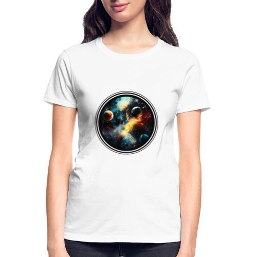 Painted Cosmos of Planets - Gildan Ultra Cotton Ladies T-Shirt