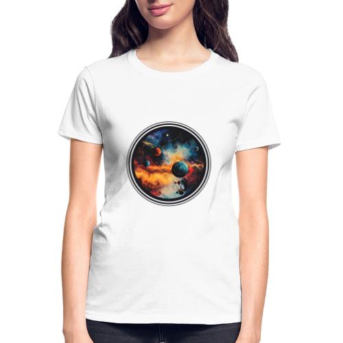 Cosmic Brush Planets - Gildan Ultra Cotton Ladies T-Shirt
