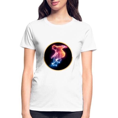 Skateboarding: Golden Trick Rider - Gildan Ultra Cotton Ladies T-Shirt