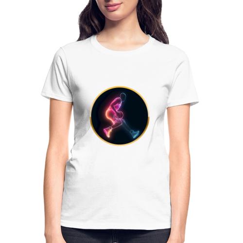 Basketball: Golden Court Glow - Gildan Ultra Cotton Ladies T-Shirt