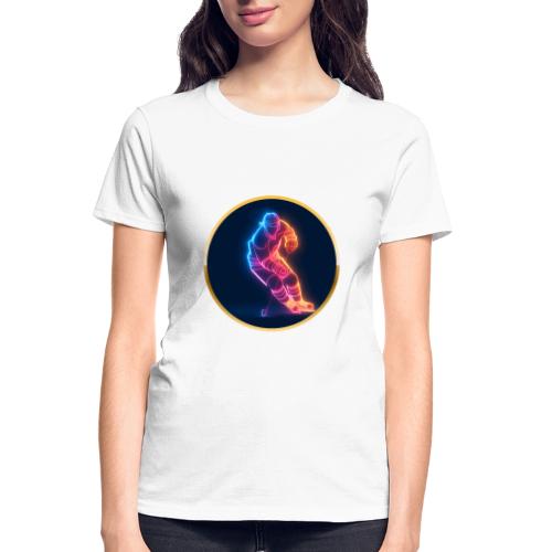 Hockey: Neon Hockey Sketch - Gildan Ultra Cotton Ladies T-Shirt