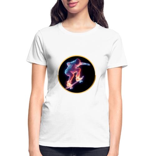 Skateboarding: Neon Skate Orbit - Gildan Ultra Cotton Ladies T-Shirt