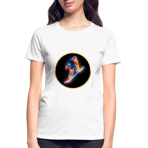 Golden Neon Snowboard - Gildan Ultra Cotton Ladies T-Shirt