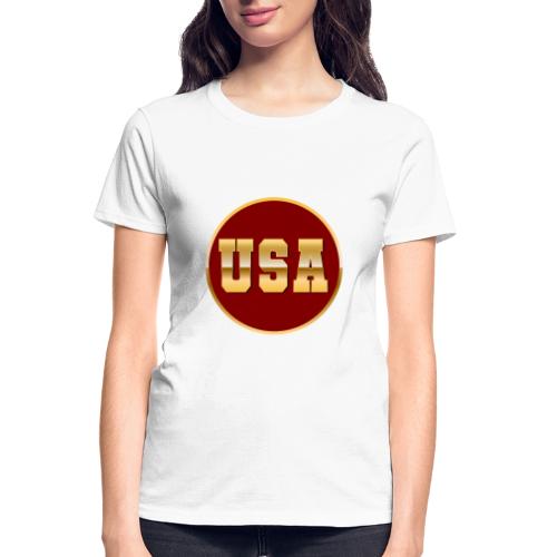 Golden USA Seal - Gildan Ultra Cotton Ladies T-Shirt