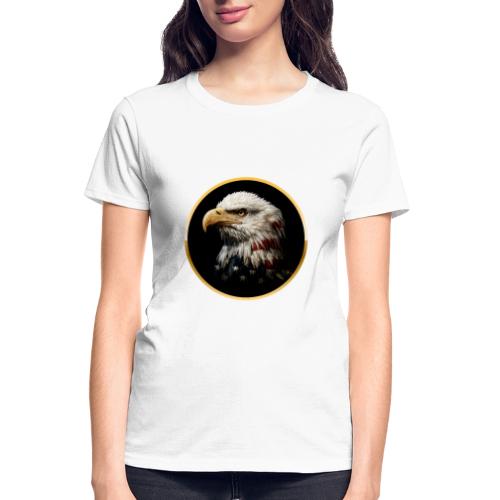 America: Golden Freedom Crest - Gildan Ultra Cotton Ladies T-Shirt