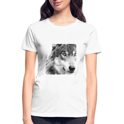 Wolf Face Triptych: Silent Alpha - Gildan Ultra Cotton Ladies T-Shirt