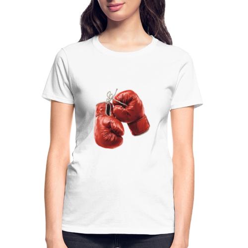Boxing: Hanging Gloves Icon - Gildan Ultra Cotton Ladies T-Shirt