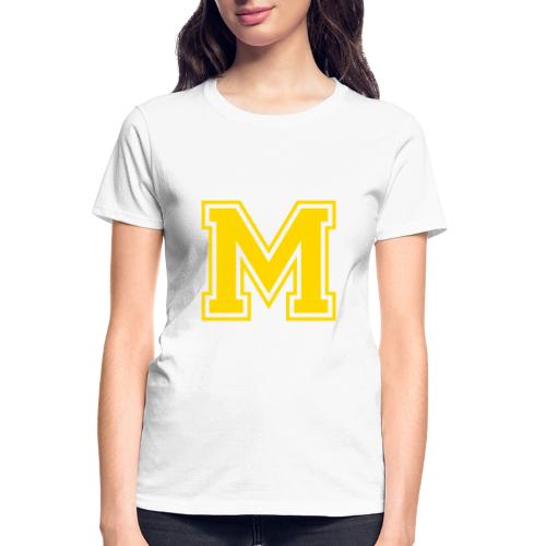 Letter M – Capital Athletic Alphabet Monogram - Gildan Ultra Cotton Ladies T-Shirt