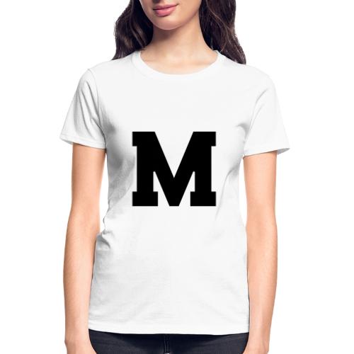 Varsity Letter M Collegiate Alphabet Art - Gildan Ultra Cotton Ladies T-Shirt