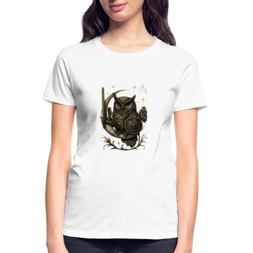 Moon Warrior Owl – Celestial Strength Tee - Gildan Ultra Cotton Ladies T-Shirt