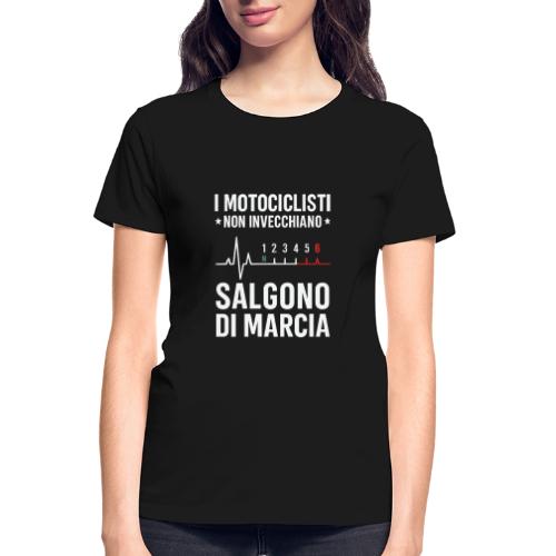 Motorcyclists Never Age Heartbeat Design - Gildan Ultra Cotton Ladies T-Shirt