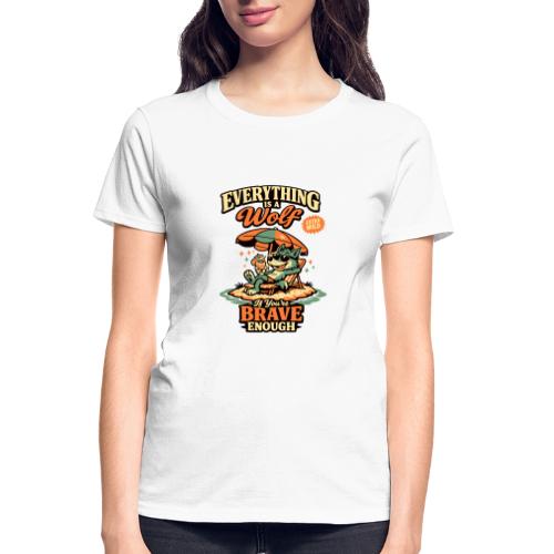Everything Is A Wolf – Retro Chill - Gildan Ultra Cotton Ladies T-Shirt