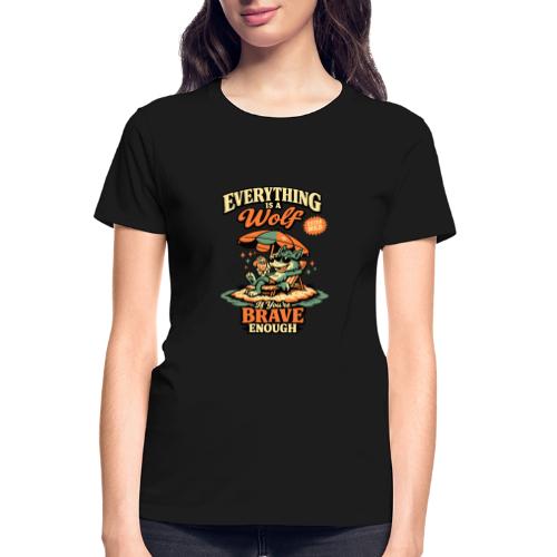 Everything Is A Wolf – Retro Chill - Gildan Ultra Cotton Ladies T-Shirt