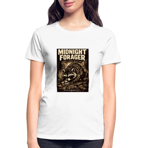 Midnight Forager Raccoon Mushroom Hunter - Gildan Ultra Cotton Ladies T-Shirt
