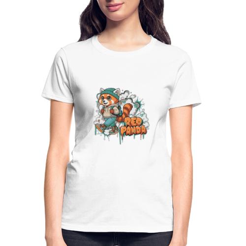Red Panda Street Graffiti Vibes - Gildan Ultra Cotton Ladies T-Shirt