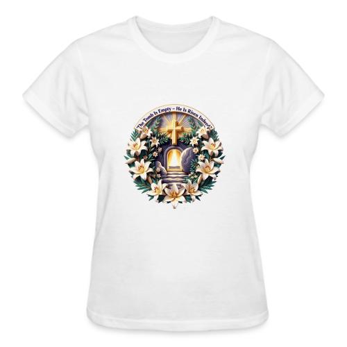 Easter The Tomb Is Empty T Shirt, Christian Gift - Gildan Ultra Cotton Ladies T-Shirt