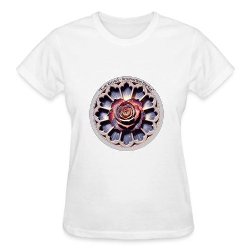 Easter Rose Resurrection T Shirt, Spring Gift - Gildan Ultra Cotton Ladies T-Shirt