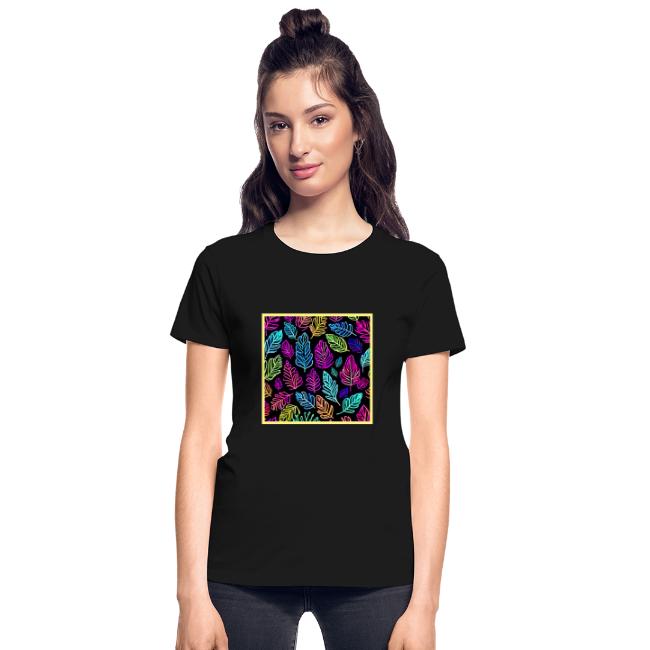 Luminous Foliage Tapestry: Neon Leaves Symphony