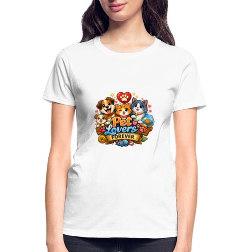 Pet Lover Forever Cute Cats & Dogs - Gildan Ultra Cotton Ladies T-Shirt