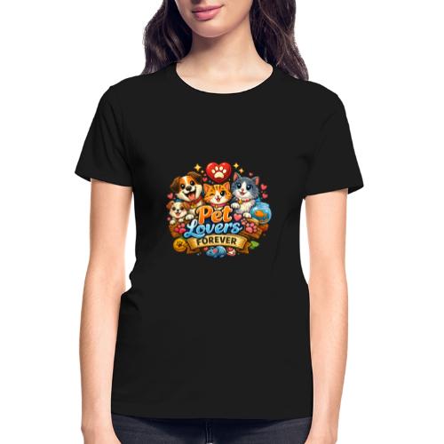 Pet Lover Forever Cute Cats & Dogs - Gildan Ultra Cotton Ladies T-Shirt