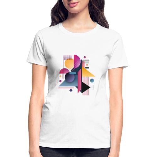 Color Pulse Geometry - Gildan Ultra Cotton Ladies T-Shirt