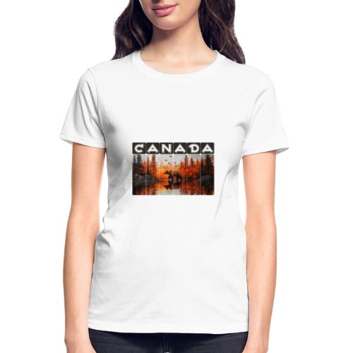 Canada Wilderness Art - Gildan Ultra Cotton Ladies T-Shirt