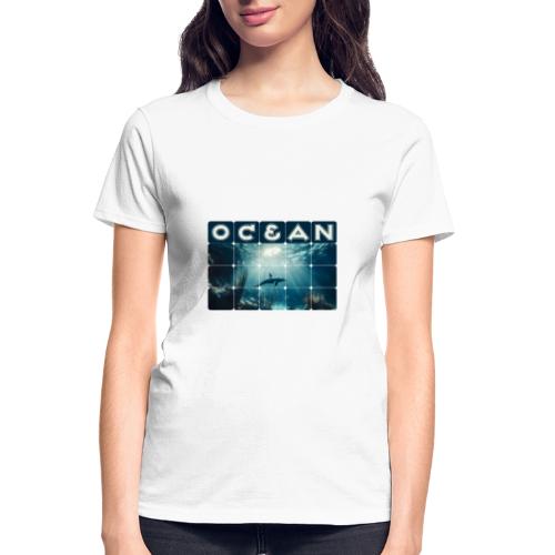 Ocean: Dolphin’s Serenity - Gildan Ultra Cotton Ladies T-Shirt