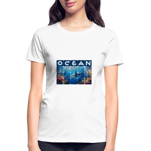 Ocean: Synthwave Shark - Gildan Ultra Cotton Ladies T-Shirt