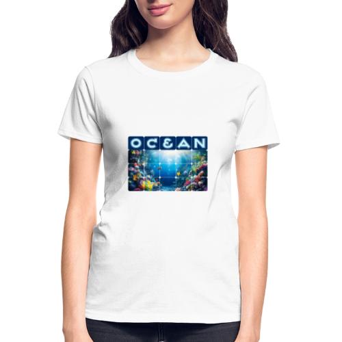 Ocean: Neon Reef Glow - Gildan Ultra Cotton Ladies T-Shirt