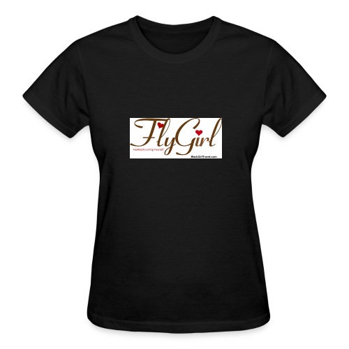 FlyGirlTextGray jpg - Gildan Ultra Cotton Ladies T-Shirt
