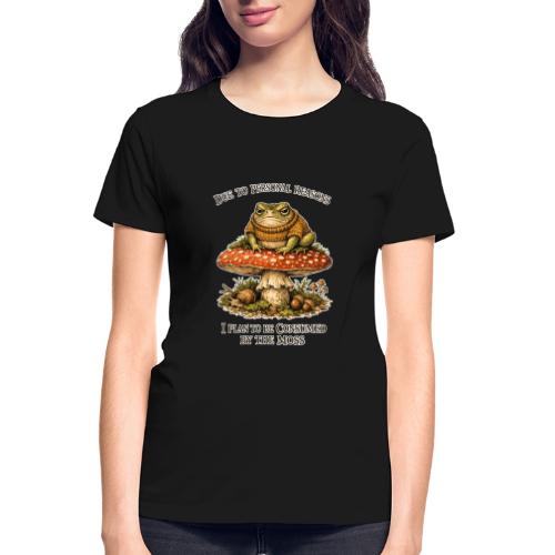 Frog Consumed by Moss Cottagecore Aesthetic - Gildan Ultra Cotton Ladies T-Shirt