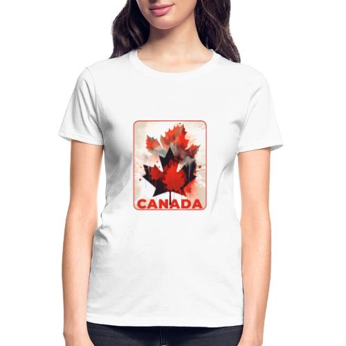 Canada Inked Leaf - Gildan Ultra Cotton Ladies T-Shirt