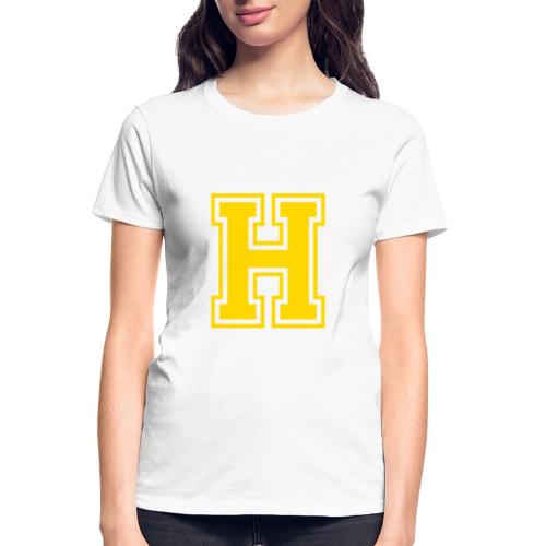 Letter H – Capital Athletic Alphabet Monogram - Gildan Ultra Cotton Ladies T-Shirt
