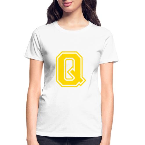 Letter Q – Capital Athletic Alphabet Monogram - Gildan Ultra Cotton Ladies T-Shirt