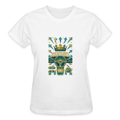 Backseat Driver T Shirt, Funny Dad Gift - Gildan Ultra Cotton Ladies T-Shirt