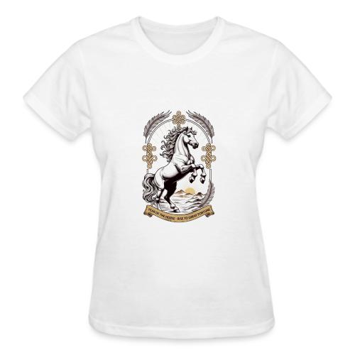 Year of the Horse Rearing T Shirt, Lunar New Year - Gildan Ultra Cotton Ladies T-Shirt