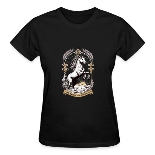 Year of the Horse Rearing T Shirt, Lunar New Year - Gildan Ultra Cotton Ladies T-Shirt