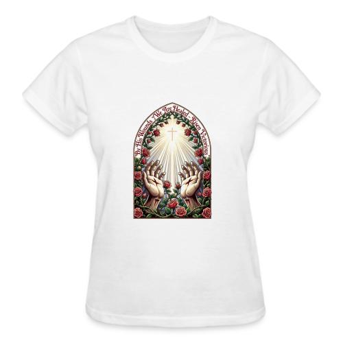 Easter By His Wounds Healed T Shirt, Renewal Gift - Gildan Ultra Cotton Ladies T-Shirt