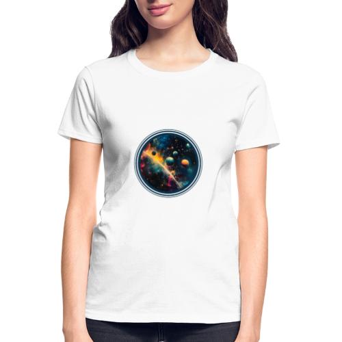 Painted Planetscape - Gildan Ultra Cotton Ladies T-Shirt