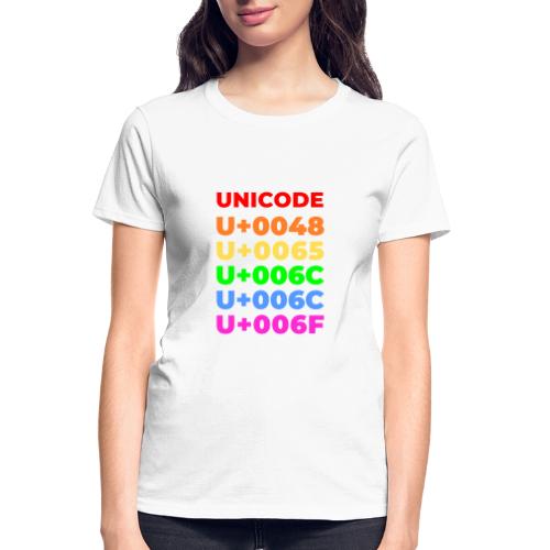 Hello, in unicode - Gildan Ultra Cotton Ladies T-Shirt