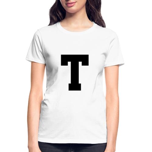 Varsity Letter T Athletic Font Design - Gildan Ultra Cotton Ladies T-Shirt